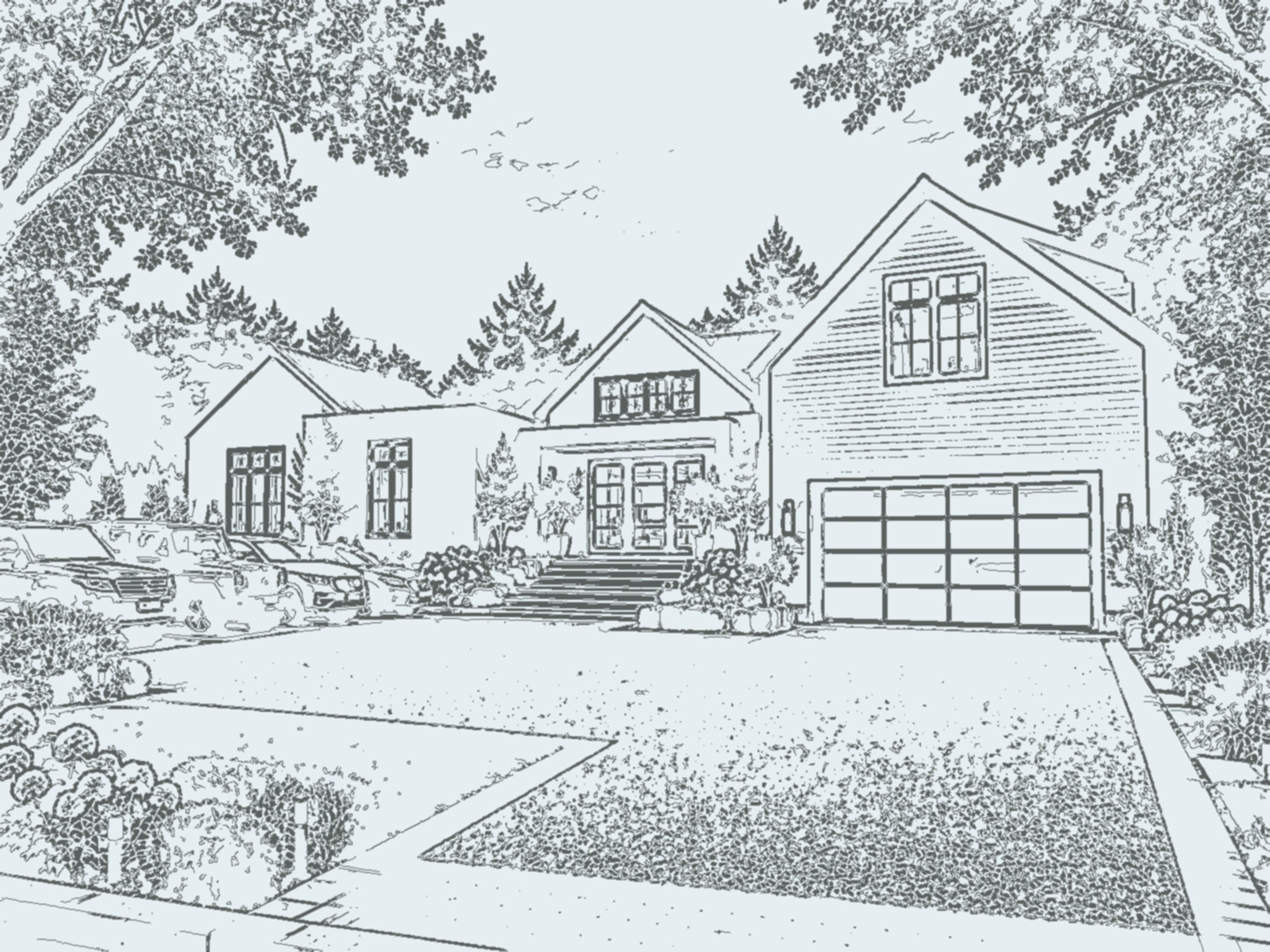 Translucent sketch of 3 Harbor View Drive